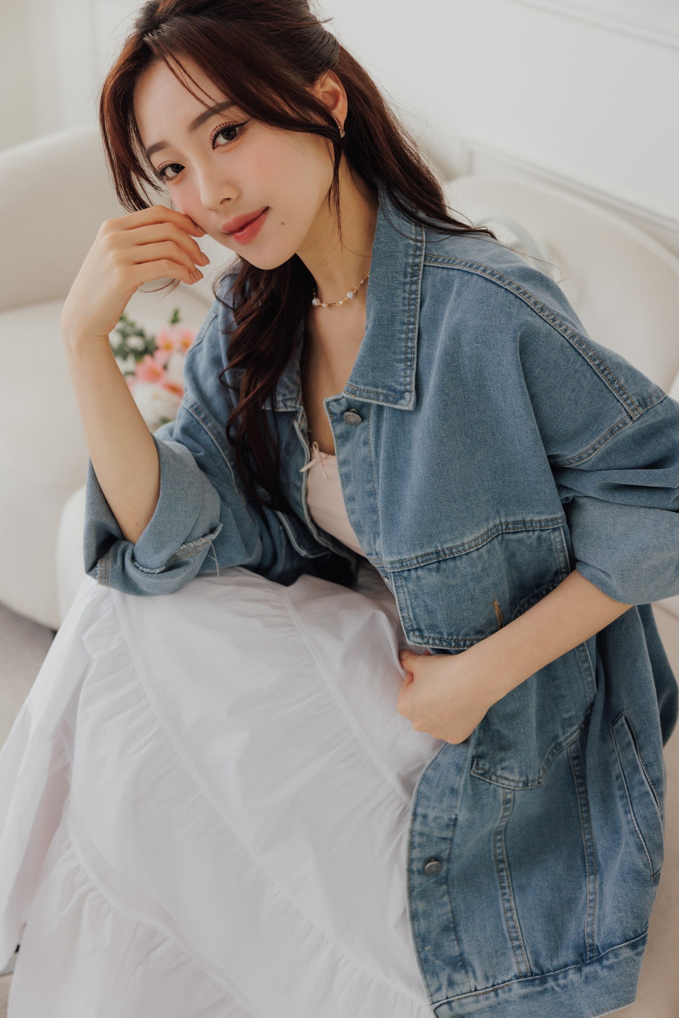 春夏款寬鬆慵懶牛仔外套