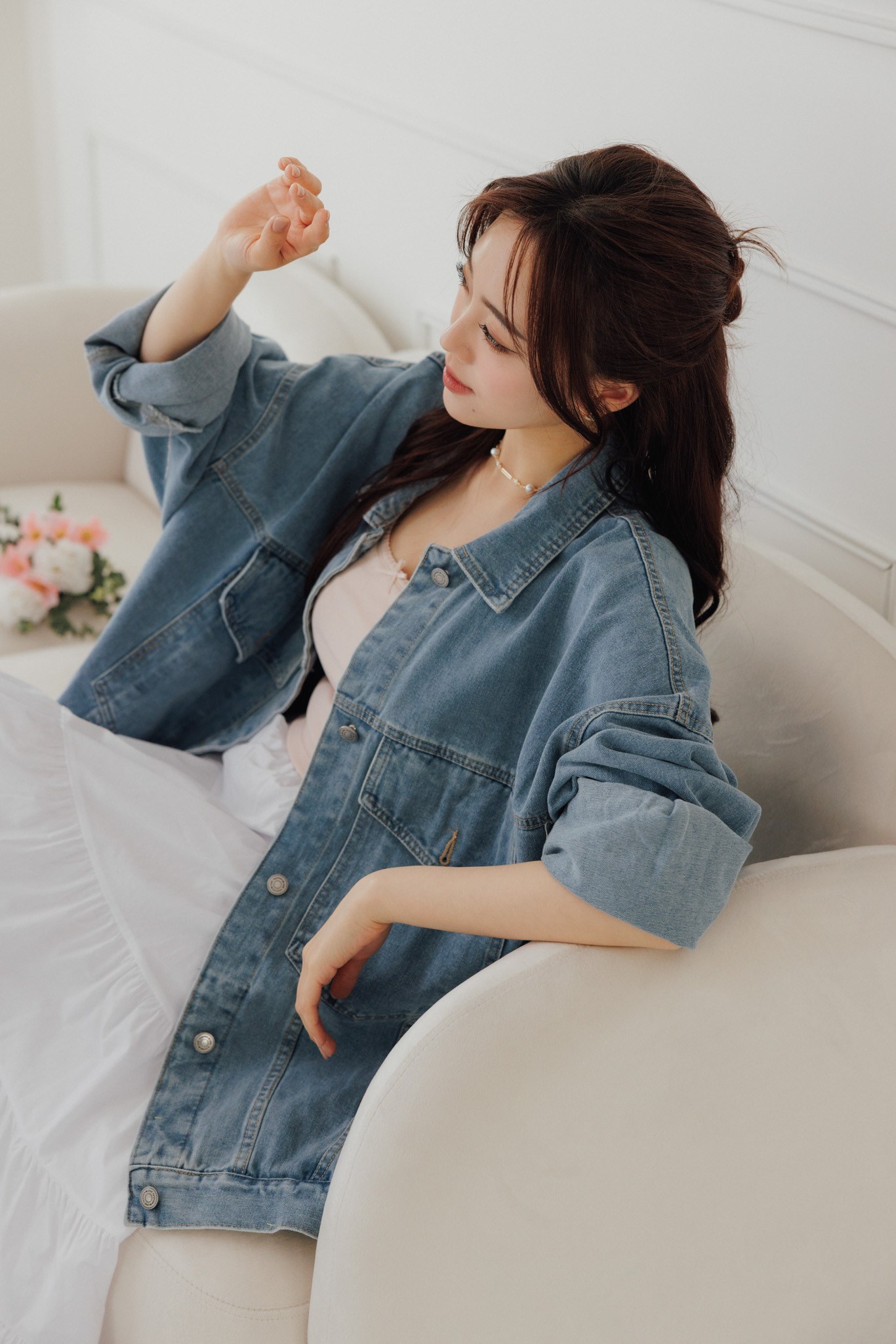 春夏款寬鬆慵懶牛仔外套